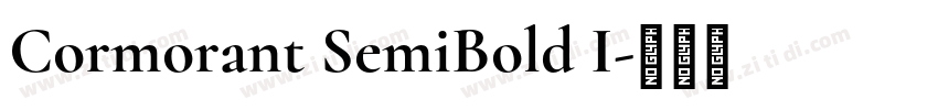 Cormorant SemiBold I字体转换 Cormorant SemiBold I字体转换